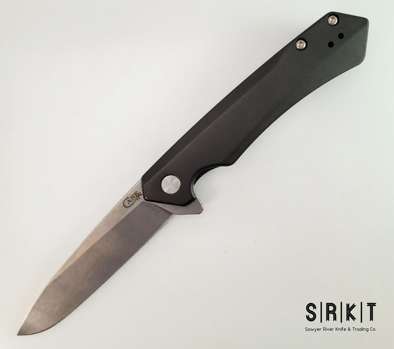 Case Knives Kinzua Flipper 64659 Stonewash CPM-S35VN Spear Blade