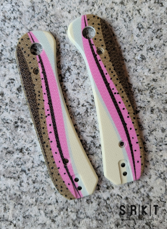 Lander 1 Knife Scales - Rainbow Trout G10 – Knafs