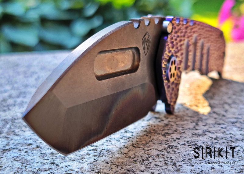 Medford Knife & Tool Prae Genesis T Vulcan Tanto Blade & Bronze
