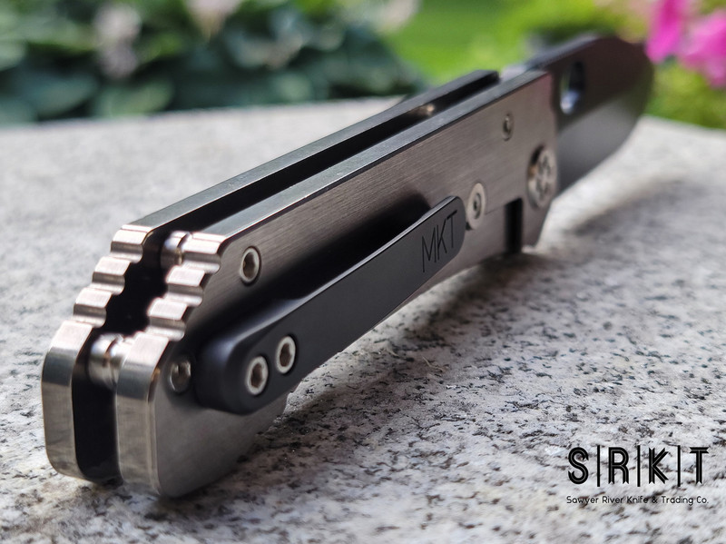Medford Knife & Tool 187DP Faced Silver Titanium Frame Lock