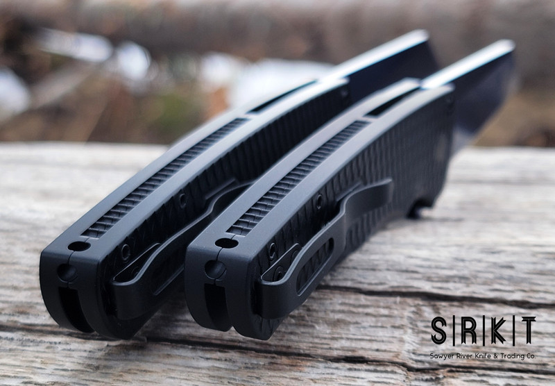 Pro-Tech Malibu Flipper Sapphire Blue Reverse Tanto Blade Black