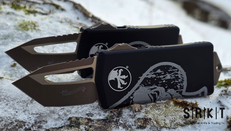 Microtech Signature Series Exocet T/E Death Card Bronze @ SRKT