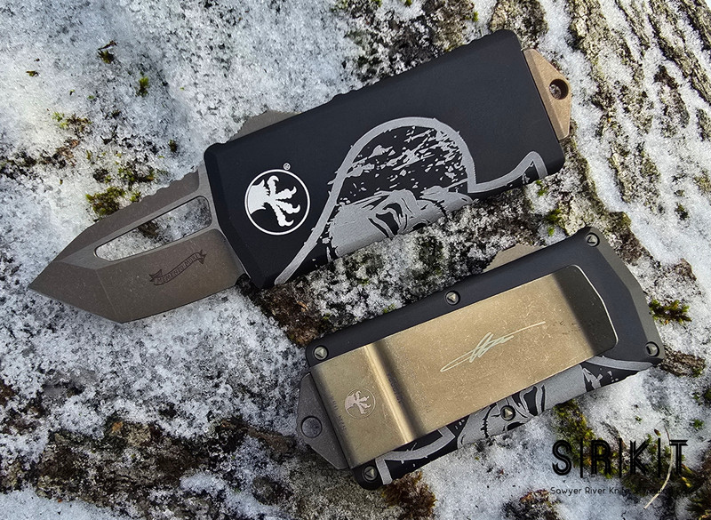 Microtech Signature Series Exocet T/E Death Card Bronze @ SRKT