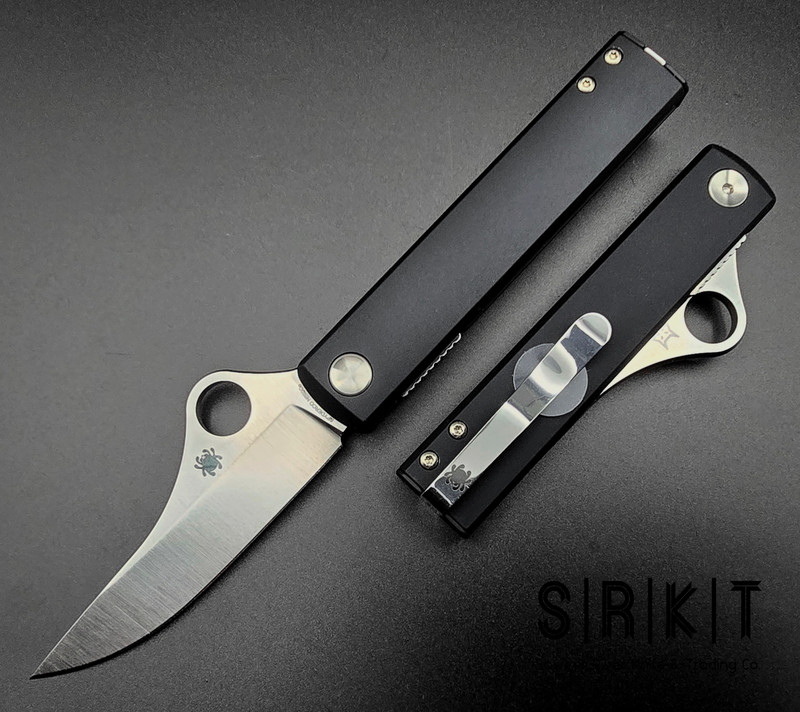 Spyderco - Essenza - Satin N690 Standard Blade - Black Aluminum