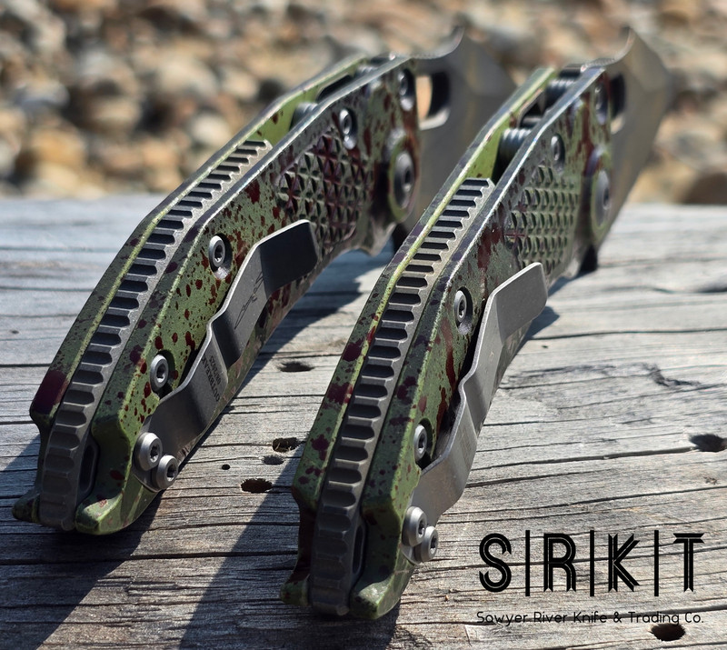 Microtech Stitch Signature Series Auto 169-2OBS Distressed Black