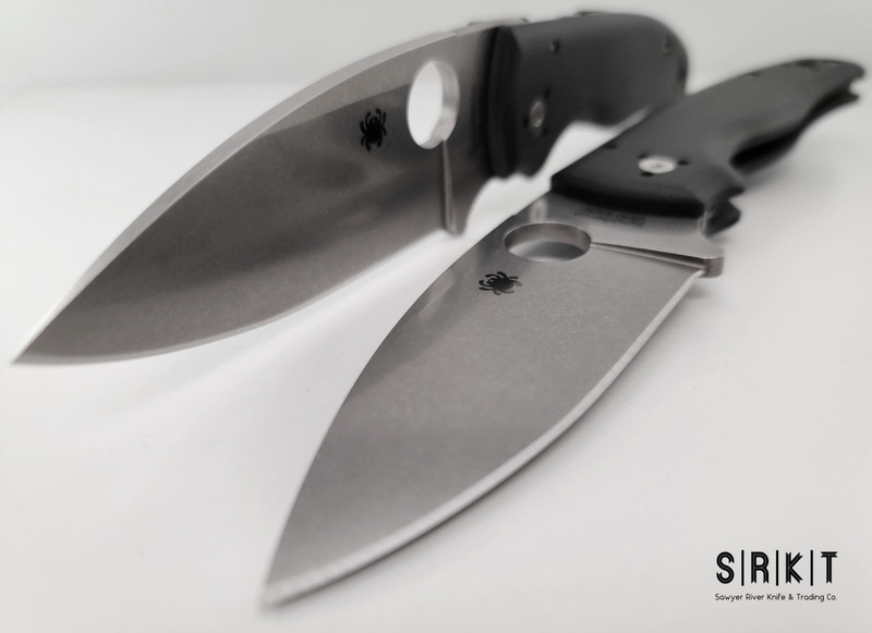 Spyderco Shaman Black G-10 C229GP @ SRKT Stonewash CPM S30V Leaf