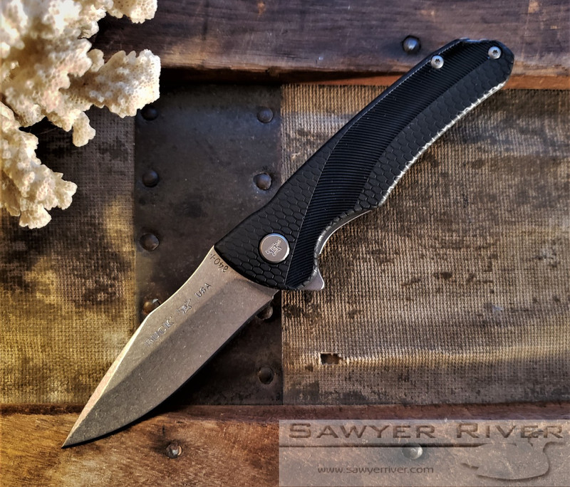 Buck 840 Sprint Select - Tumbled Satin 420HC Drop Point Blade