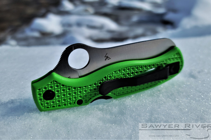Spyderco Atlantic Salt C89FPGR @ Satin LC200N Sheepsfoot Plain