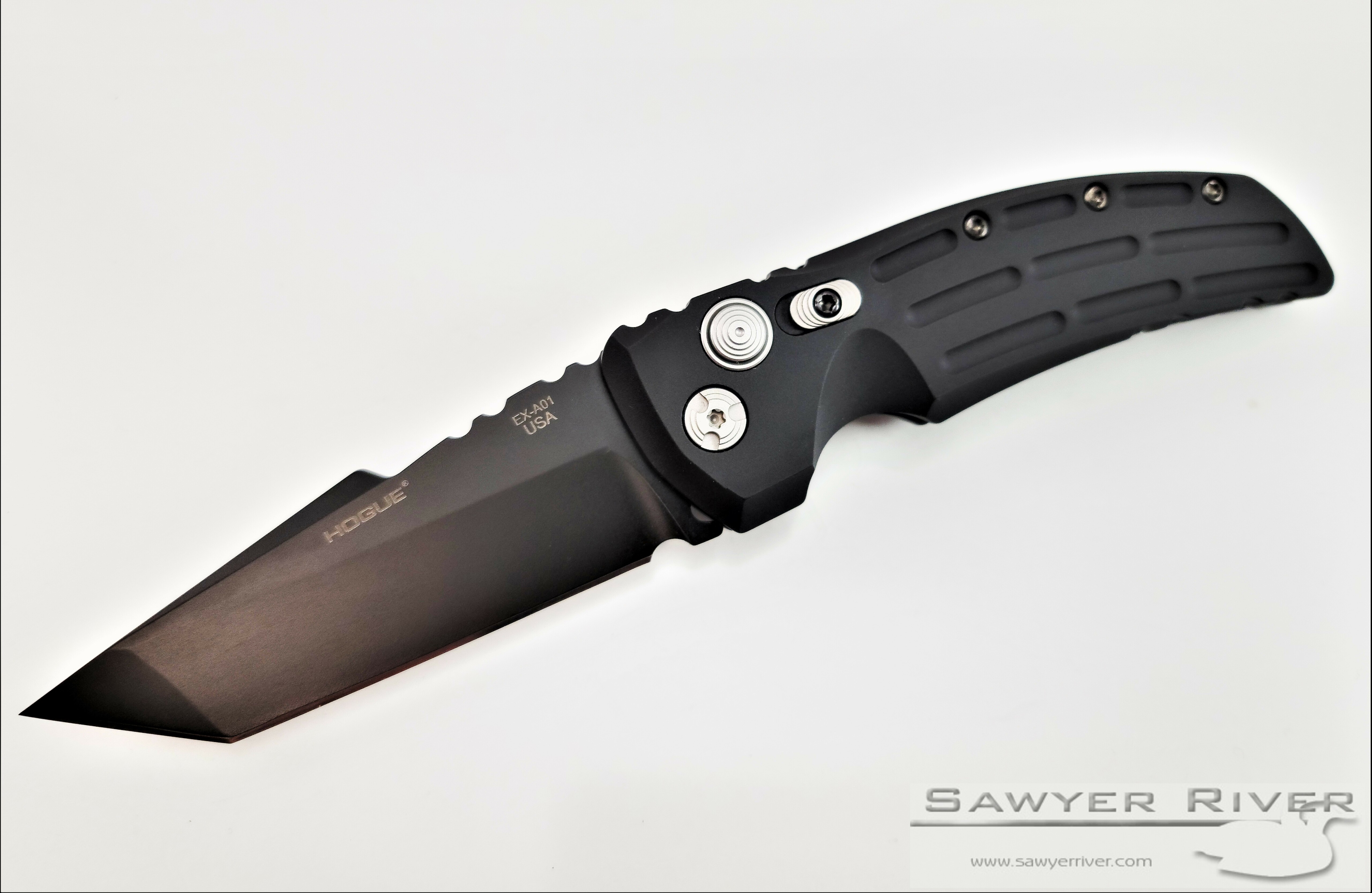 Hogue EX-A01 Auto 34120 3.5” 154CM Tanto Blade & Black Fluted