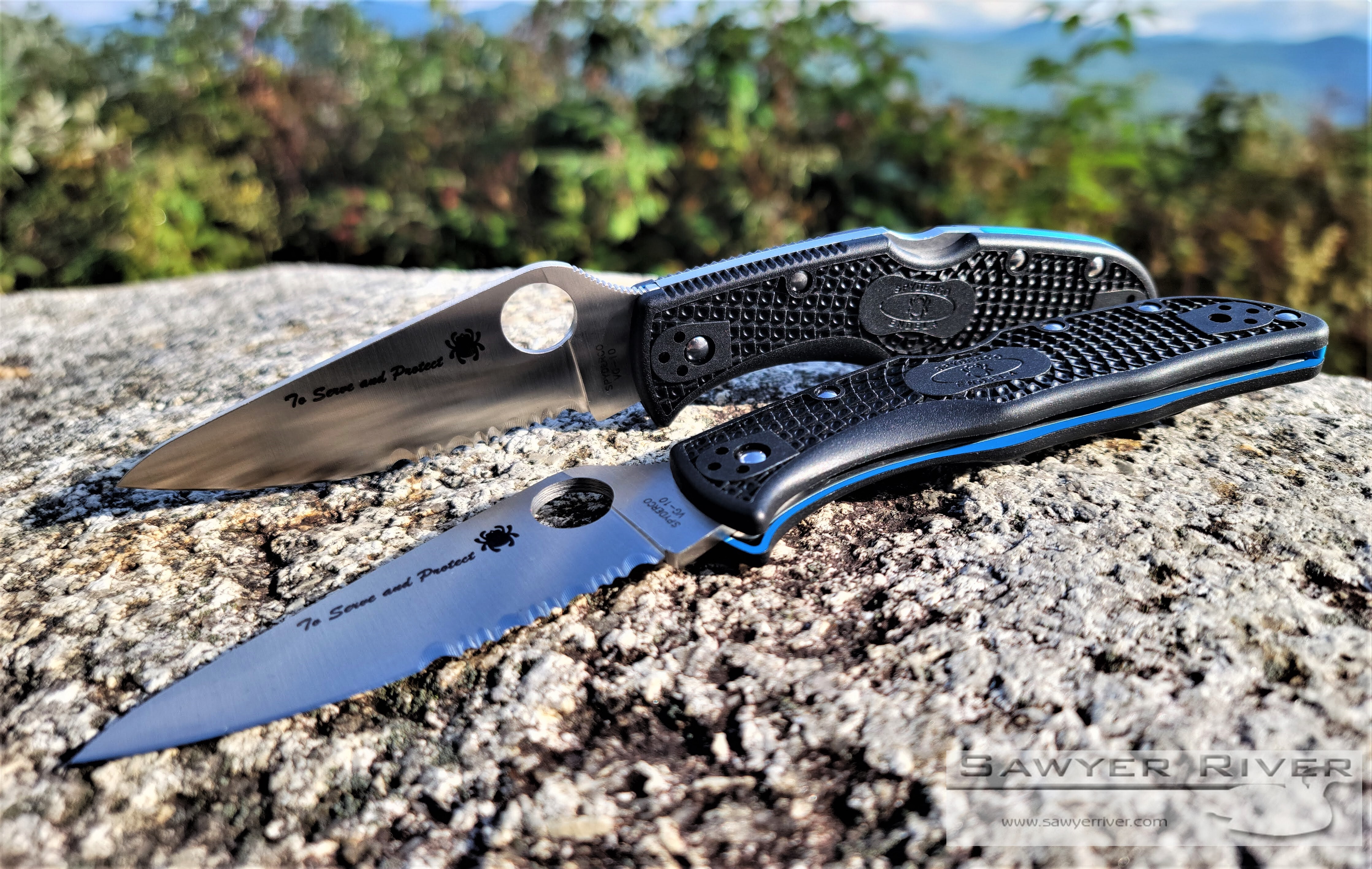 Thin Blue Line Pen Knife - CobraTec Knives