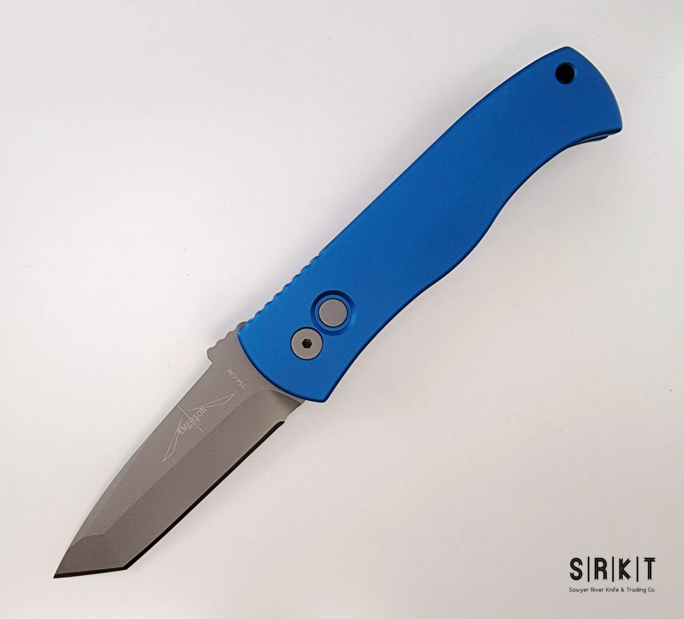 tk【美品】  CRESTON ネイビー M Pro-Tech Knives Emerson CQC7 Auto E7T01-BLUE @ SRKT Bead Blasted