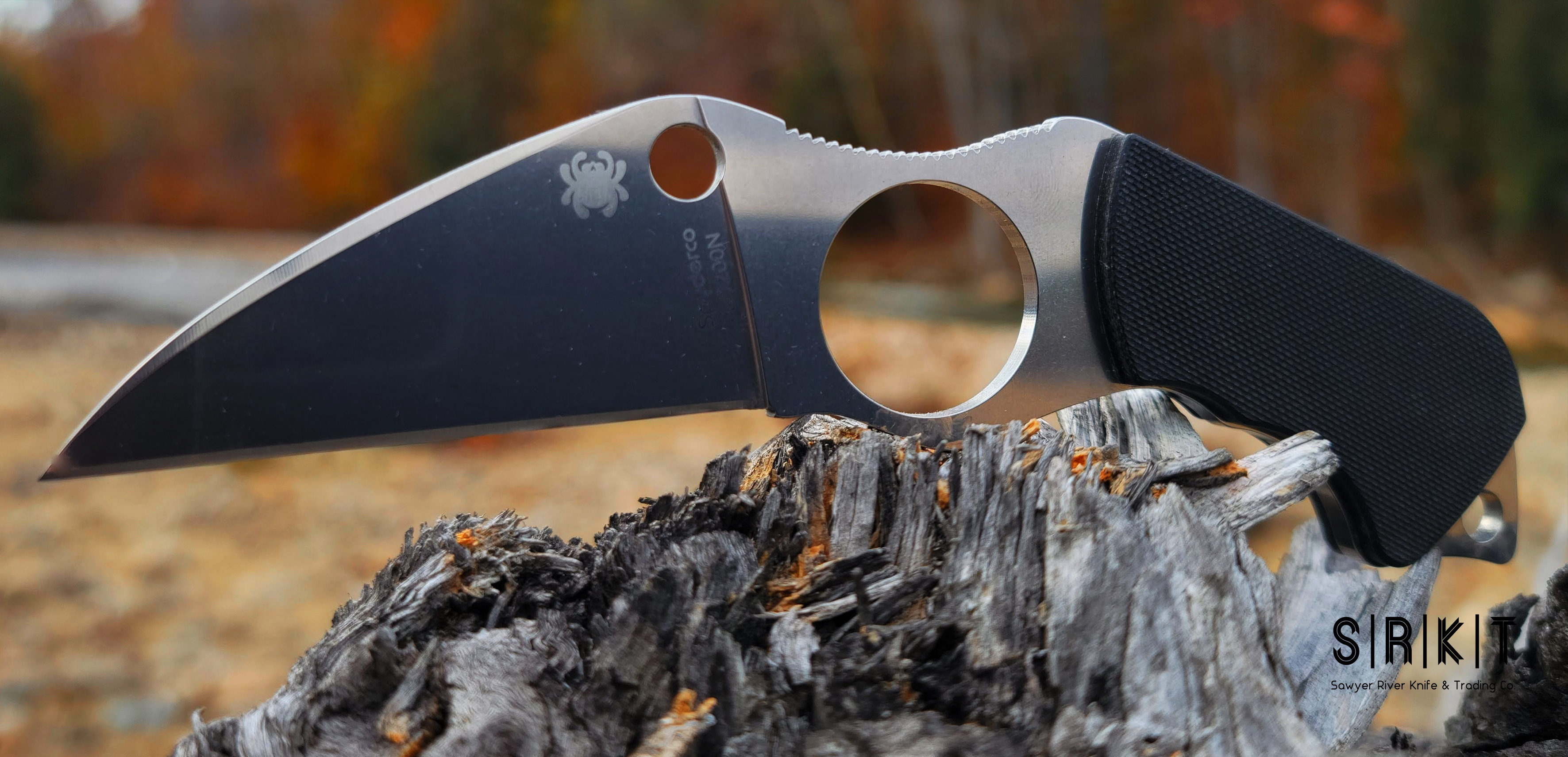フェローズ　B-10 Spyderco Swick 6 Fixed Blade FB14P6 Satin LC200N Blade w/ Small