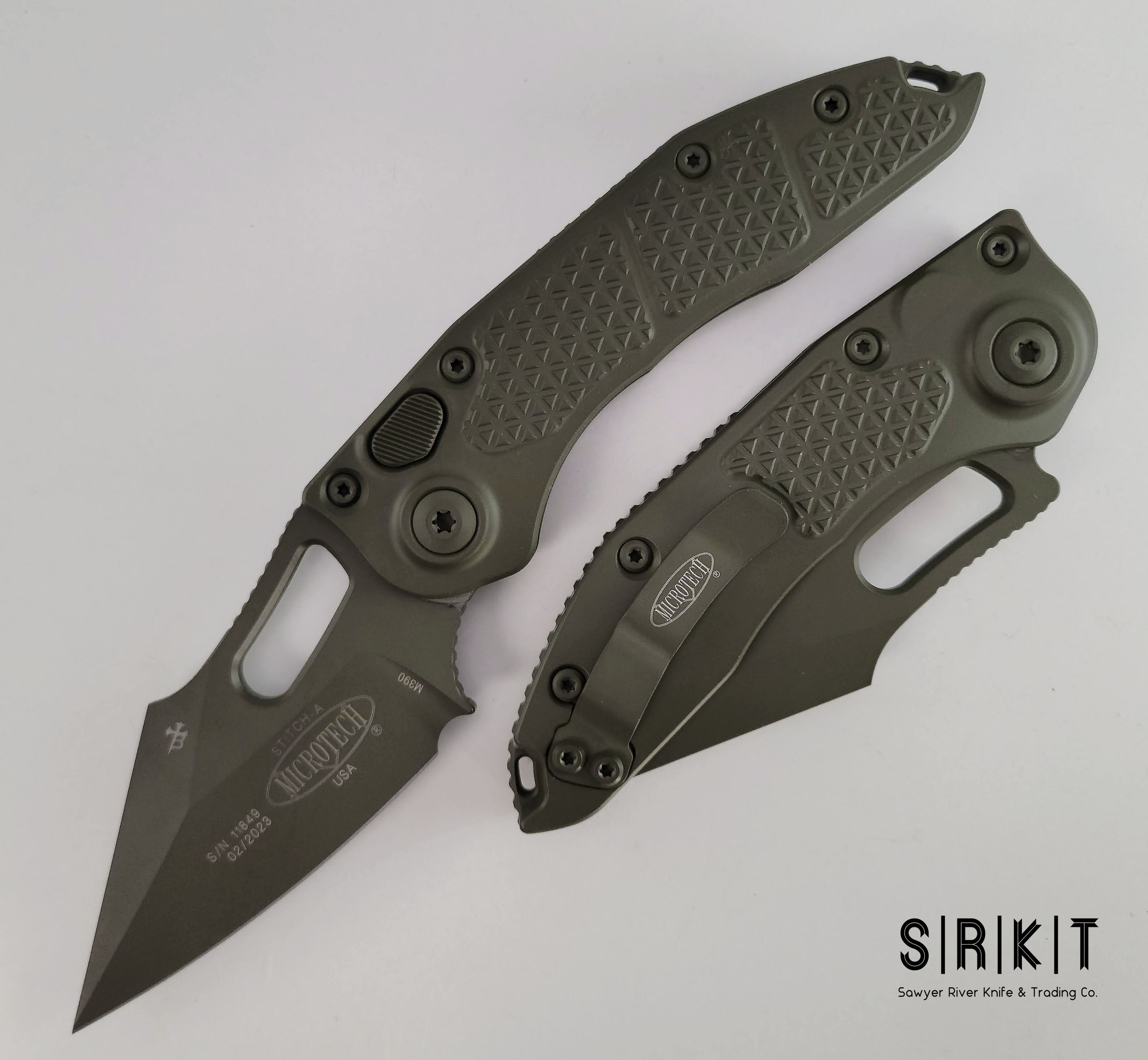 BALLISTICS SoToLabo ミリタリー柄キッチン3点セット Microtech Stitch Auto OD 169-1COD OD Green Cerakote Coated M390