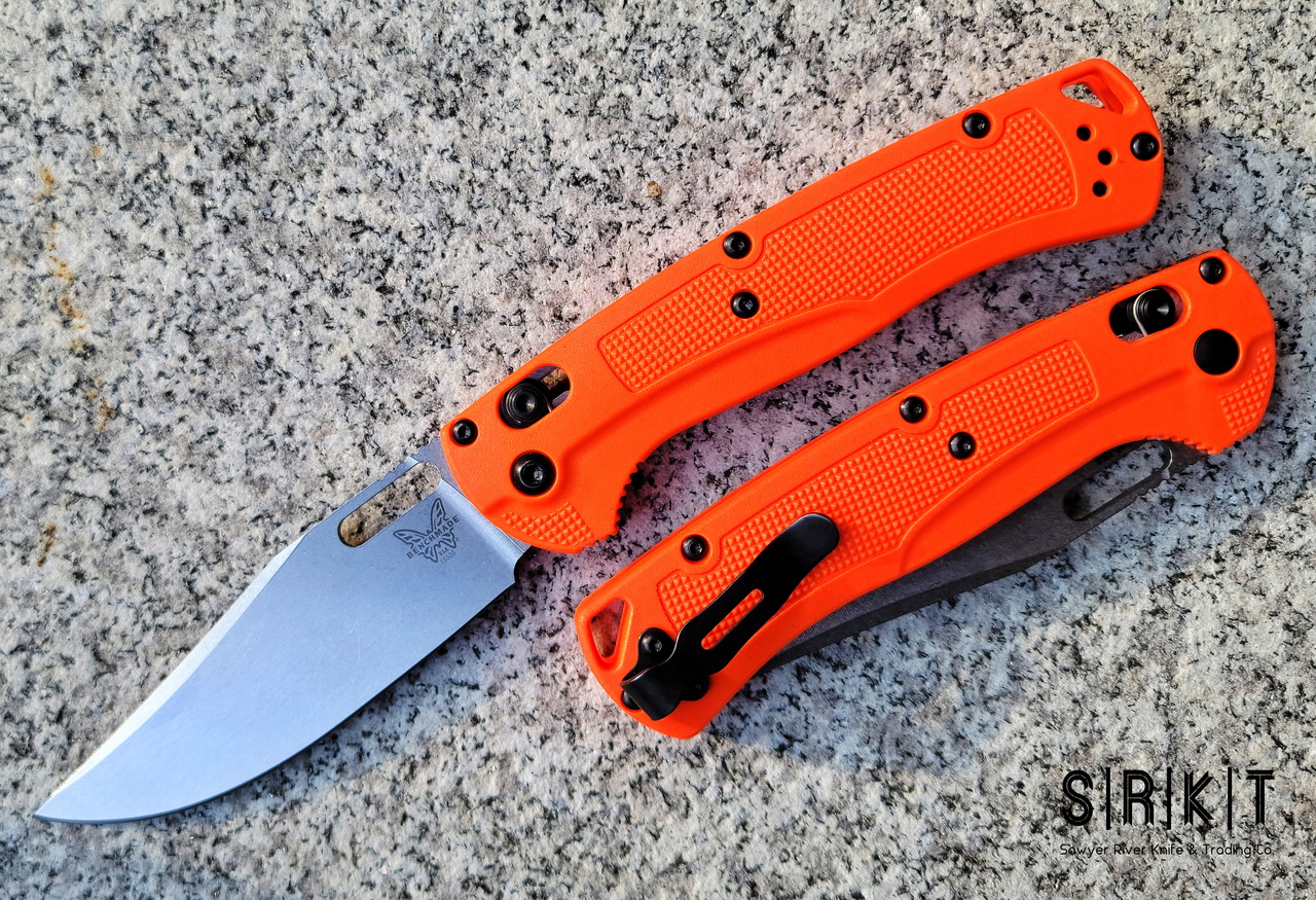 Benchmade Taggedout 15535 Hunt Class Orange Grivory & Satin CPM