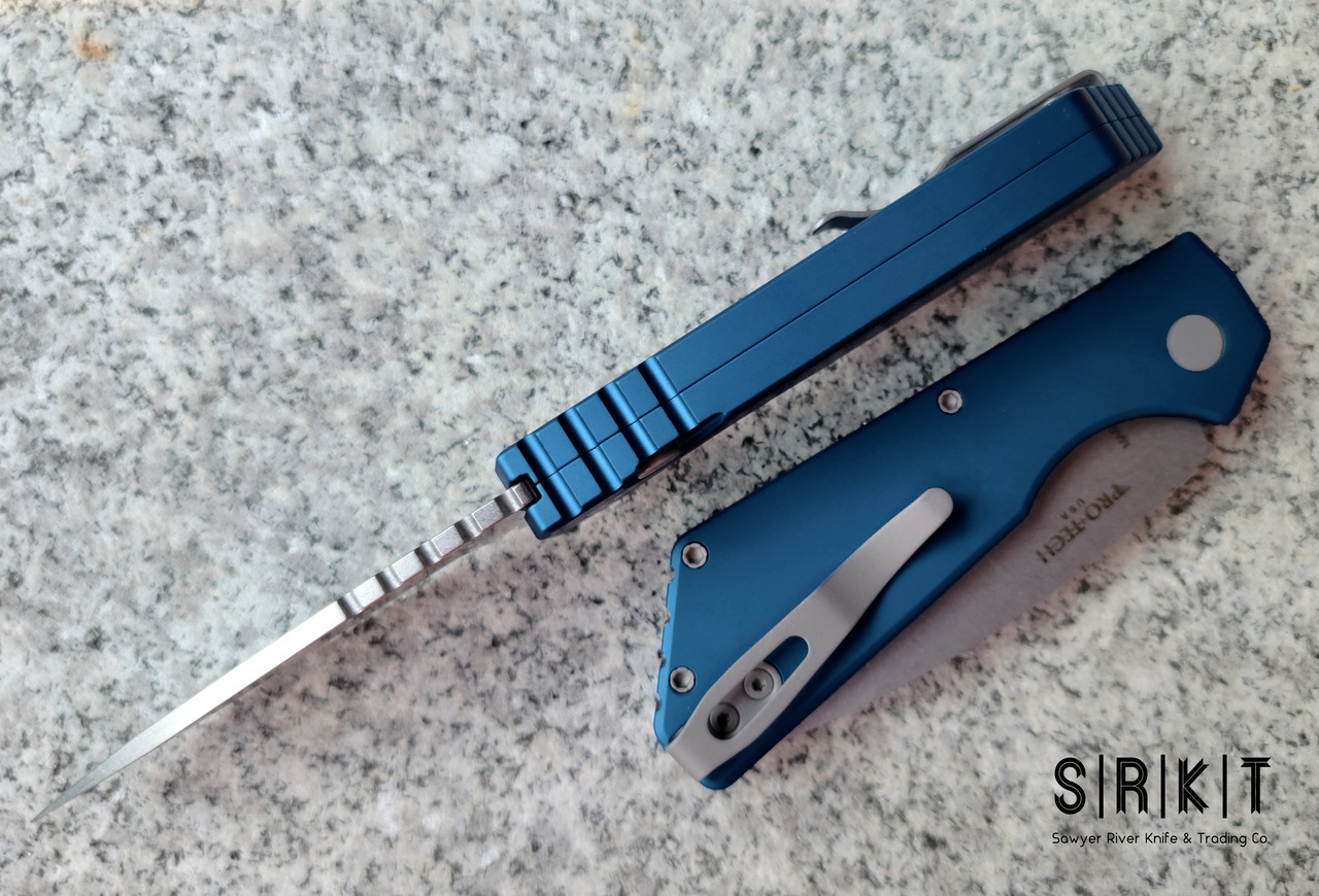 Pro-Tech Strider PT+ Auto PT201-Blue Stonewash Magnacut & Smooth