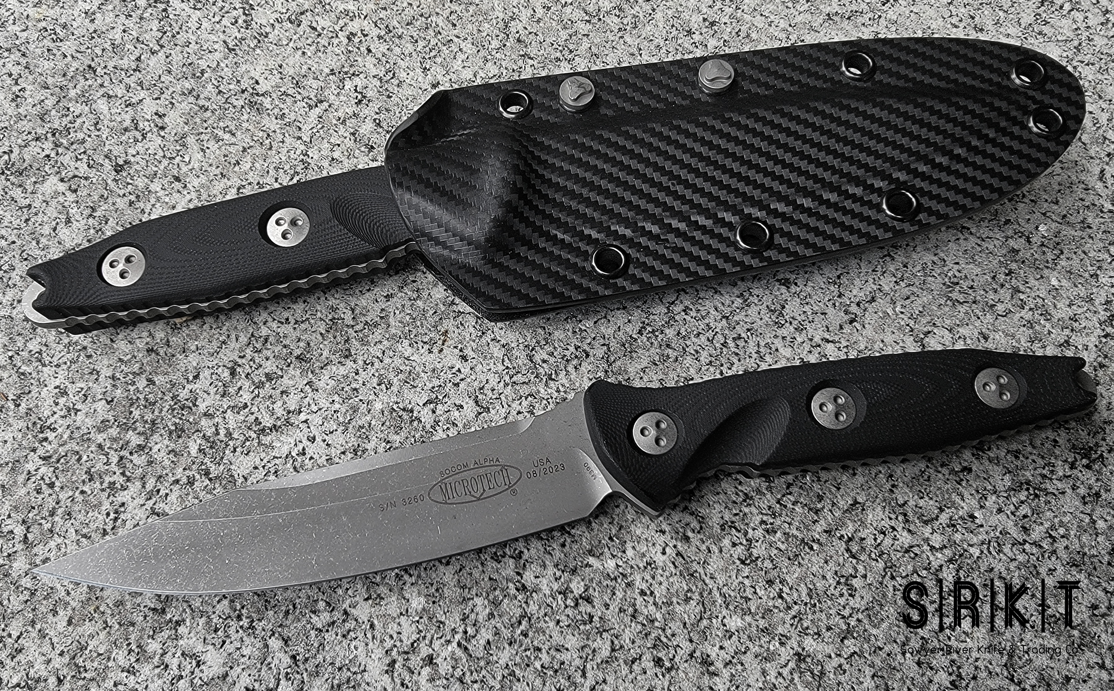 Microtech Socom Alpha 113-10AP Apocalyptic Clip Point Blade