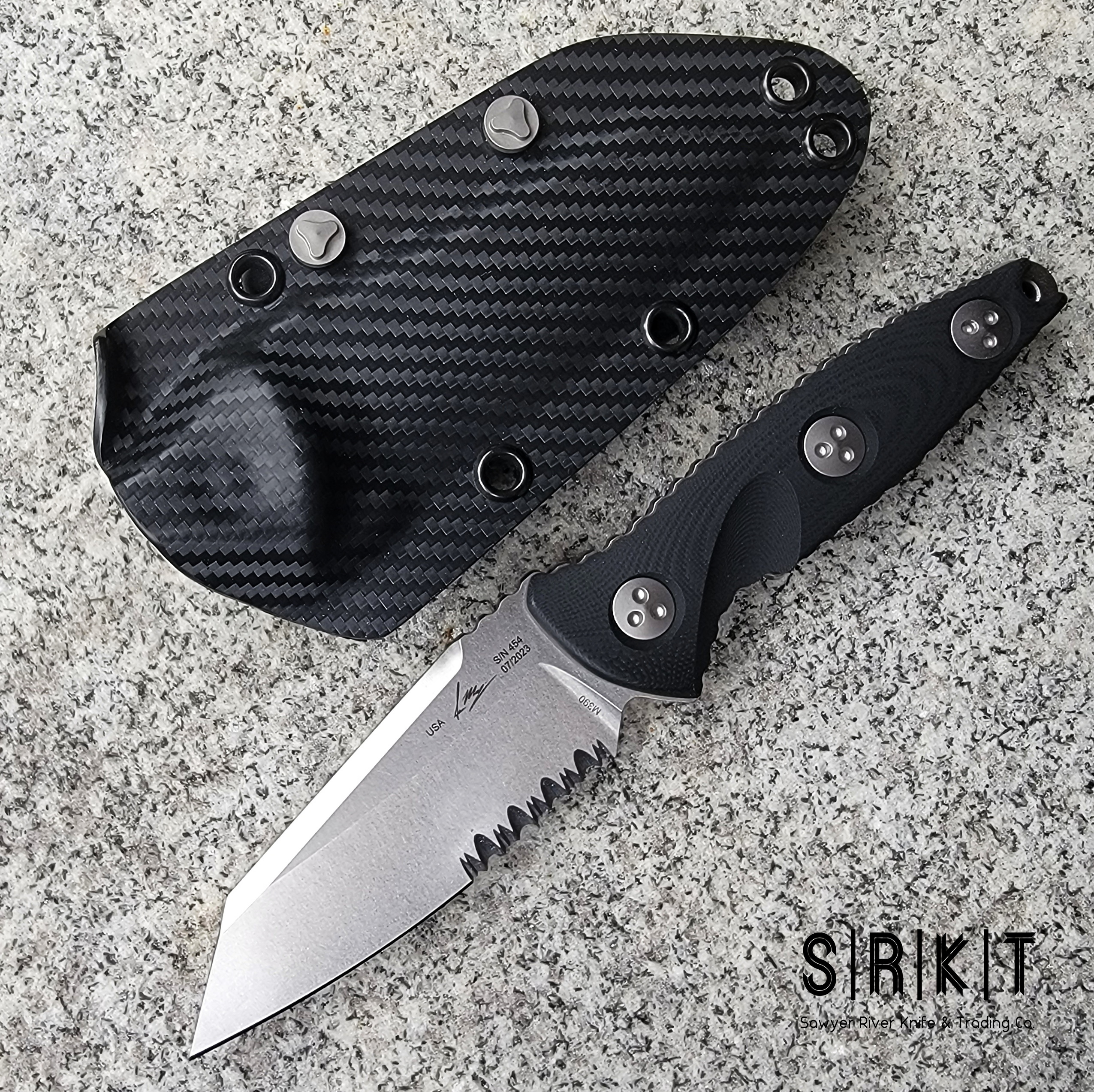 Microtech Warcom Socom Alpha Mini Fixed Blade 93M-11 Part Serrate