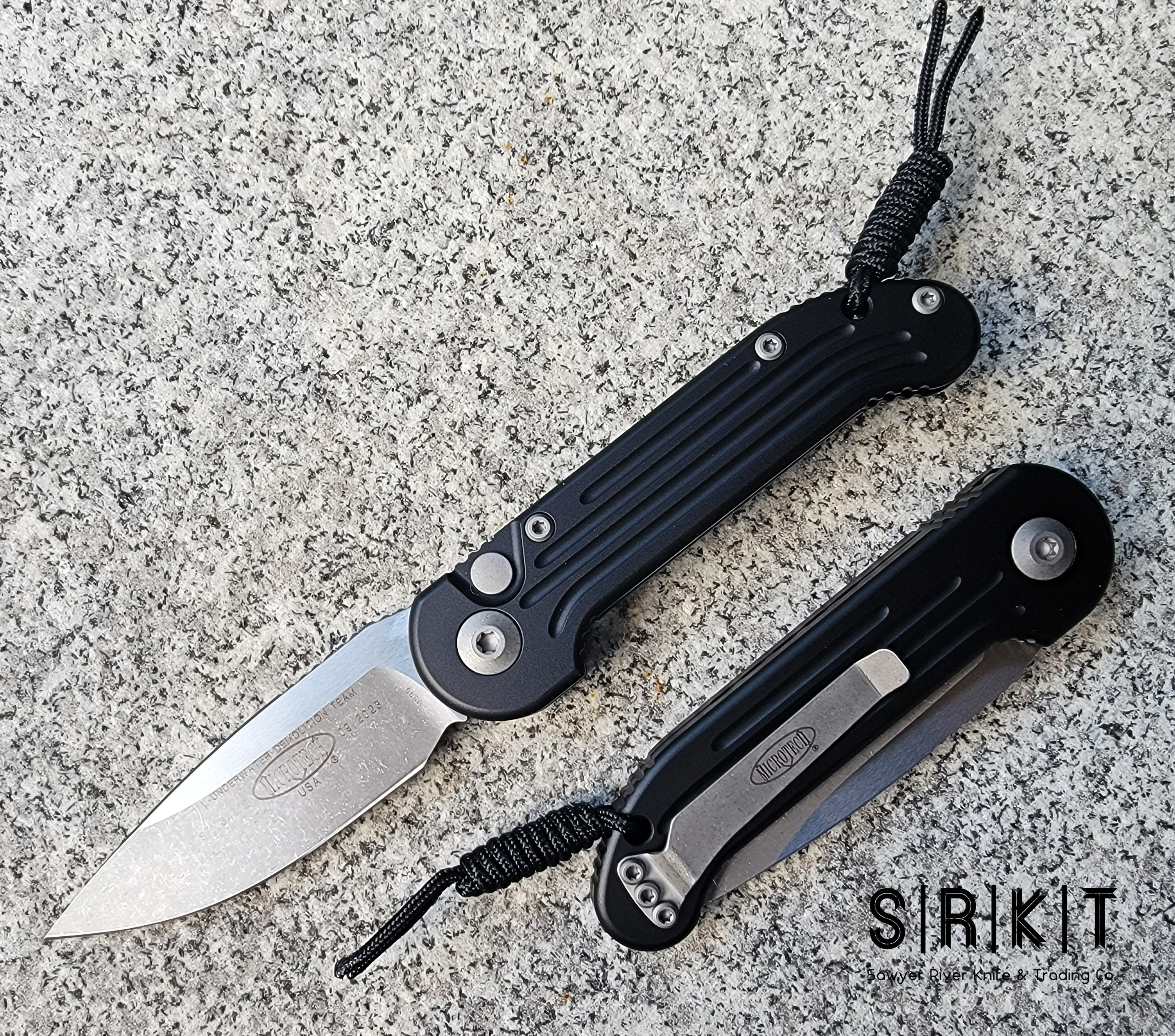 Microtech LUDT Auto 135-10AP Apocalyptic M390 Blade & Black