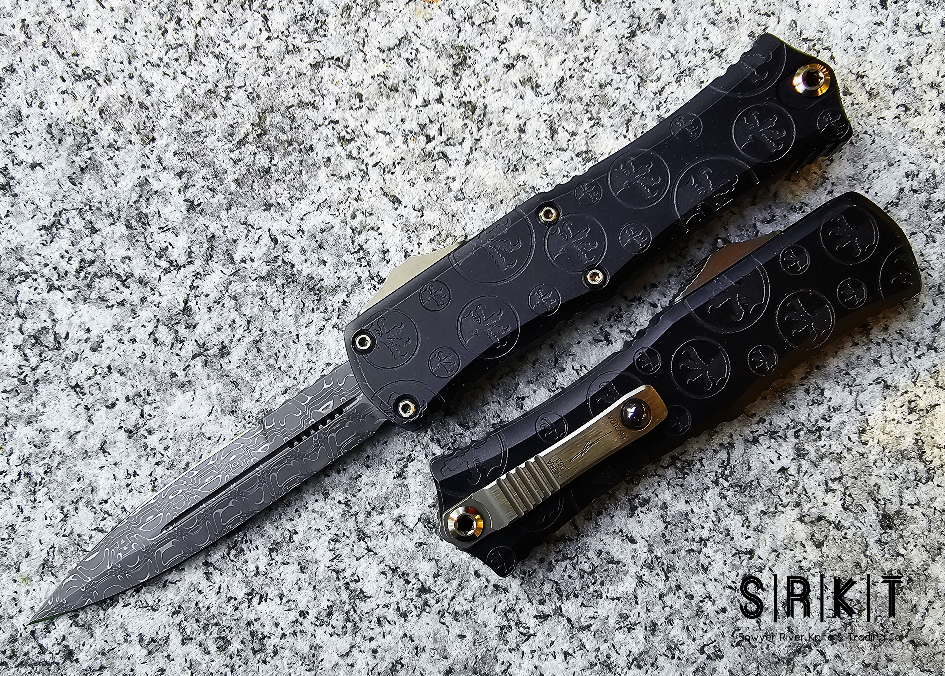 Microtech Hera II Mini Signature Series Claw Burst Damascus