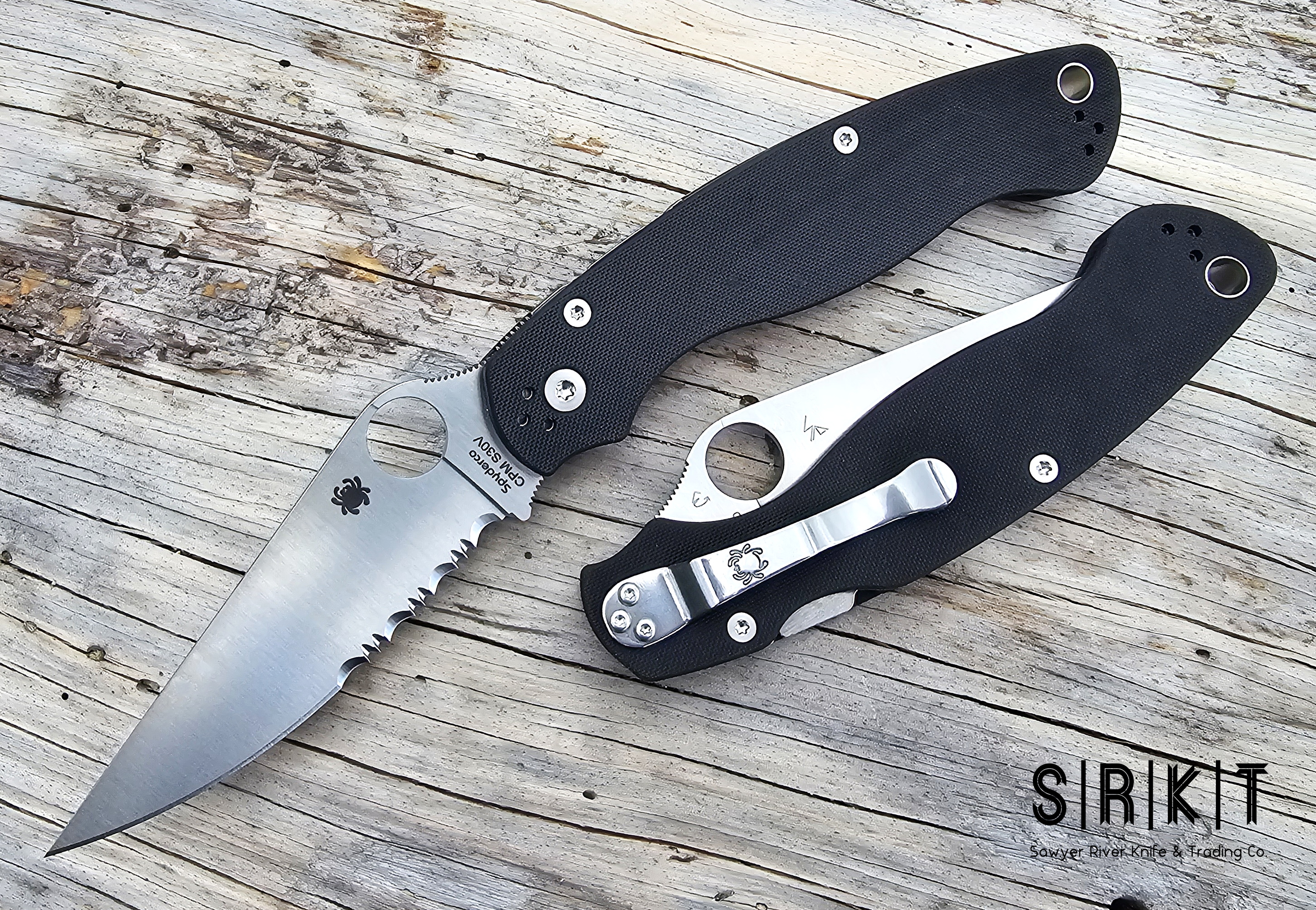 Spyderco Military 2 C36GPS2 Partial Serrate Satin S30V & Black G 