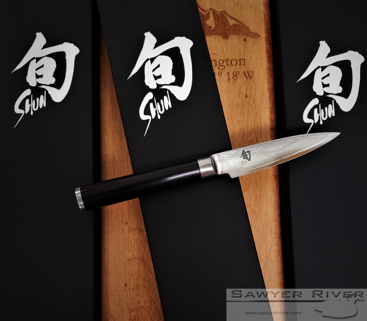 Shun Classic 3.5” Paring Knife DM0700 @ SRKT VG-MAX Damascus Blade