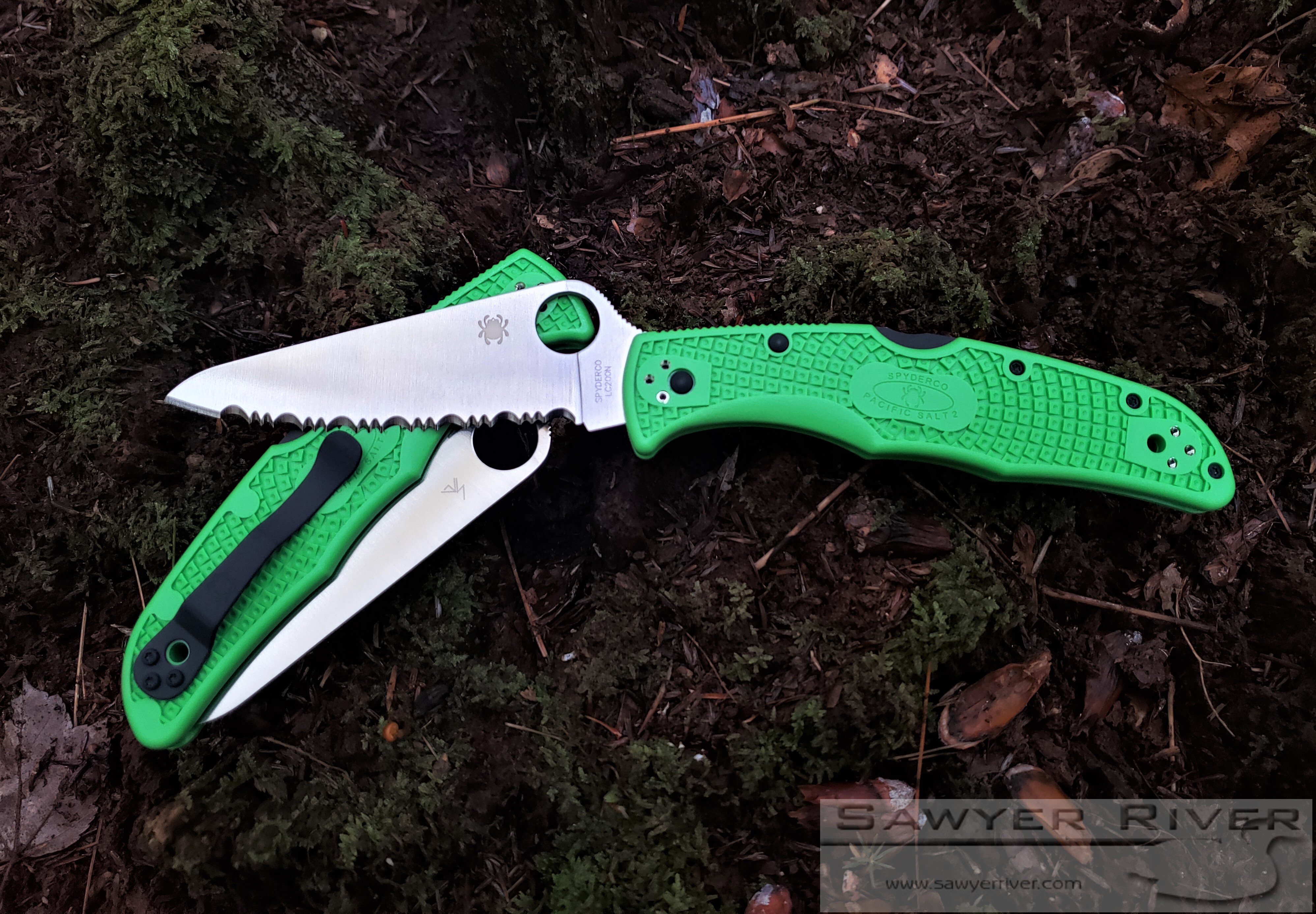 Spyderco Pacific Salt 2 C91FSGR2 Satin 3.8” LC200N Fully Serrated 