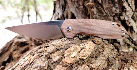 GiantMouse Knives ACE Farley Brass @ SRKT Satin DP Bohler M390