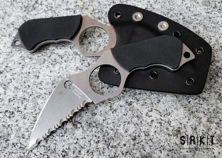 Spyderco Swick 5 Fixed Blade FB14S5 Satin Full Serrate LC200N