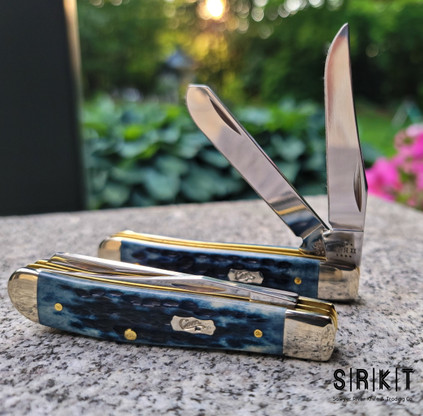 Case Knives Mini Trapper 51852 Blue Peach Seed Jig Mediterranean