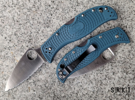 Spyderco LeafJumper C262SBLK390 Satin K390 Fully Serrated Leaf