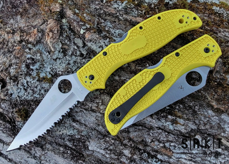 Spyderco Salt Series Stretch 2 XL C258SYL Satin Serrated H-2