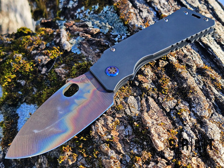 Medford Knife & Tool TFF-1 Vulcan S45VN Blade & Black DLC Titanium