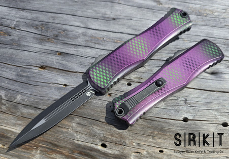 Microtech Hera II Full Size OTF Black Stonewash D/E Edge Blade