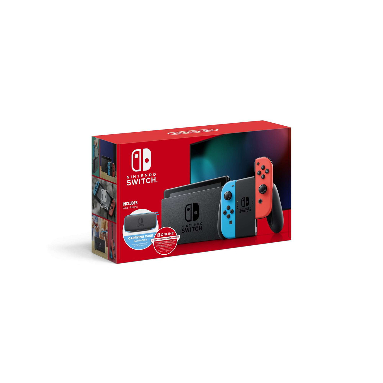  Nintendo Switch with Neon Blue and Neon Red Joy‑Con