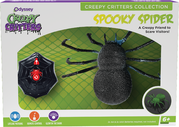 Odyssey Toys - Creepy Critters Remote Control Spooky Spider - Glow In the Dark