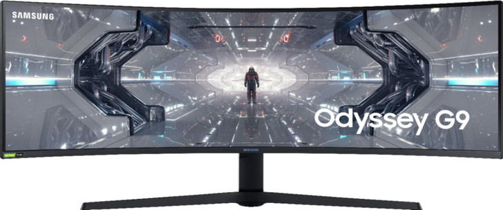 Samsung - Odyssey G9 49" LED UltraWide Curved QHD FreeSync and G-SYNC Compatible Monitor with HDR - Black/White