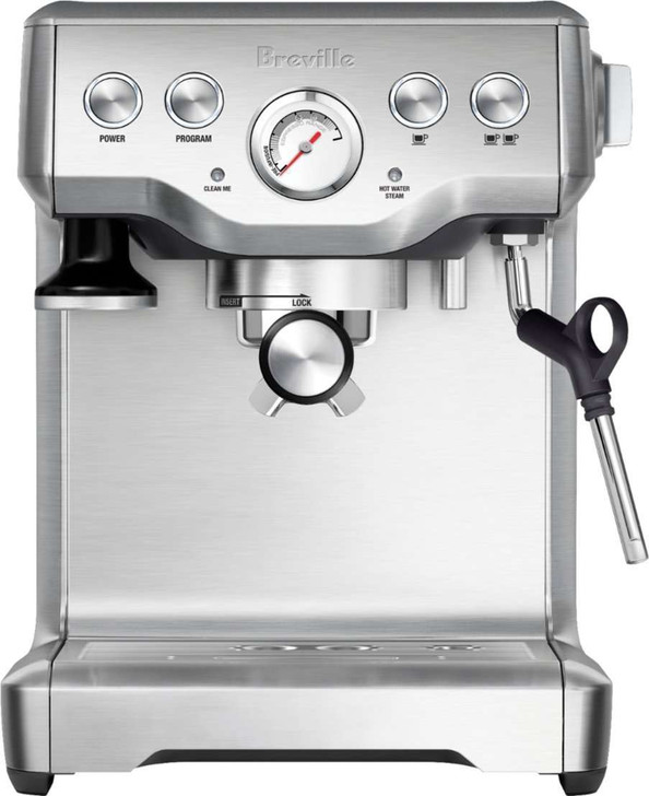 Breville - the Infuser Manual Espresso Machine with 15 bars of pressure, Milk Frother and Water filtration - Silver HA:BRVBES840XL Breville