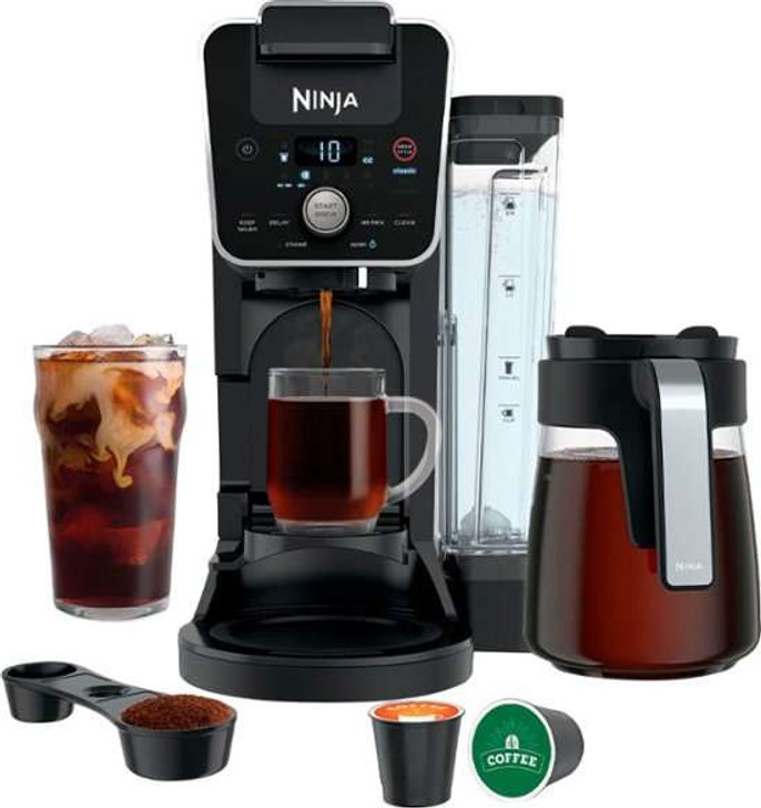 Ninja - DualBrew 12-Cup Coffee Maker with K-Cup compatibility and 3 brew styles - Black HA:NNJACFP201 Ninja