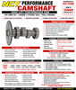 NCY HIGH PERFORMANCE CAM FOR 139QMB 50cc 72cc / 80cc 81cc / 100cc ENGINES
