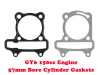 150cc (57mm BORE) 6-PIECE CYLINDER HEAD & BASE GASKET KIT FOR GY6 MOTORS