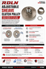 RED LINE ADJUSTABLE SHEAVE CLUTCH PULLEY 139QMB 50cc 80cc 100cc