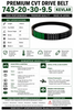 BANDO PREMIUM CVT DRIVE BELT 743-20-30 (150cc - 232cc GY6) *MADE WITH KEVLAR* 