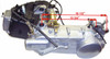 SSP-G GY6 180cc LONG CASE 2V (63mm BORE) BORE COMPLETE ENGINE *57mm SPACING, B BLOCK*