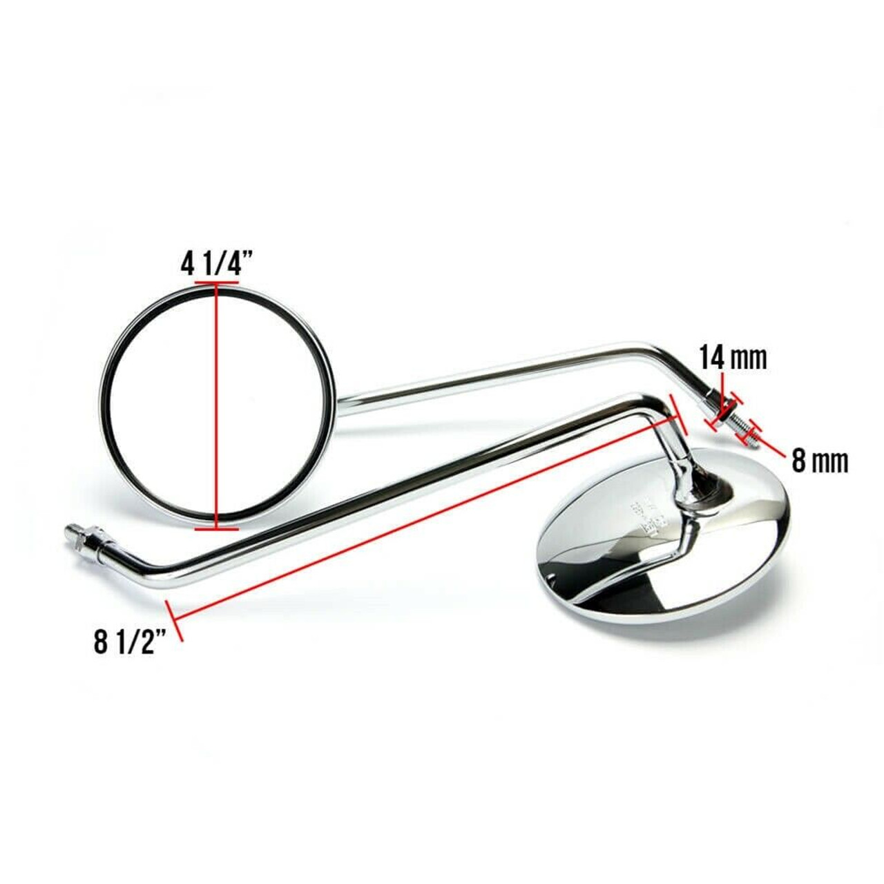 MIRROR SET (LONG CHROME) FOR GENUINE BUDDY SCOOTER