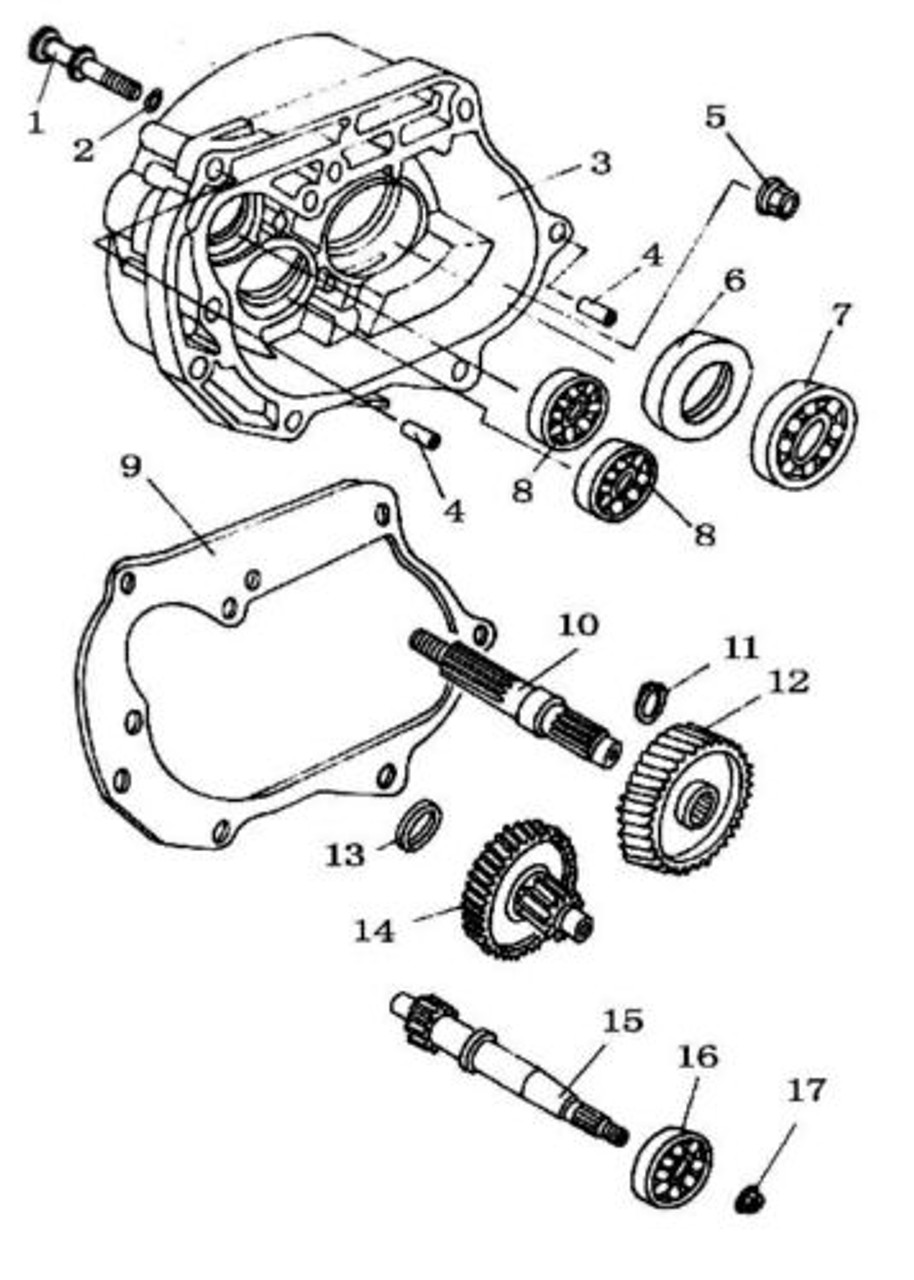 COUNTER SHAFT GEAR FOR SCOOTERS WITH 50cc QMB139 MOTORS