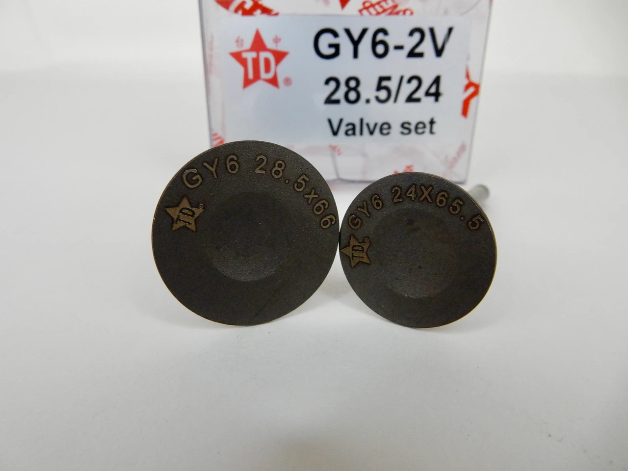TAIDA GY6 (2V) VALVE SET 28.5mm INTAKE / 24mm EXHAUST *28.5/24*