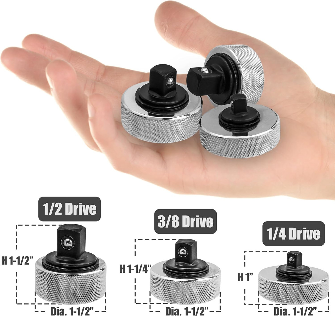 PALM RATCHET SET 1/4” 3/8” 1/2” DRIVE RATCHET SET 3PC REVERSIBLE THUMBWHEEL RATCHET WRENCH SET REVERSIBLE PALM RATCHET WRENCH