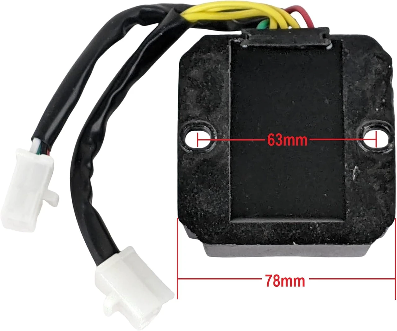 7 WIRE / PIN (2 PLUG) RECTIFIER REGULATOR FOR 150cc GY6 ENGINES WITH 11 POLE STATOR