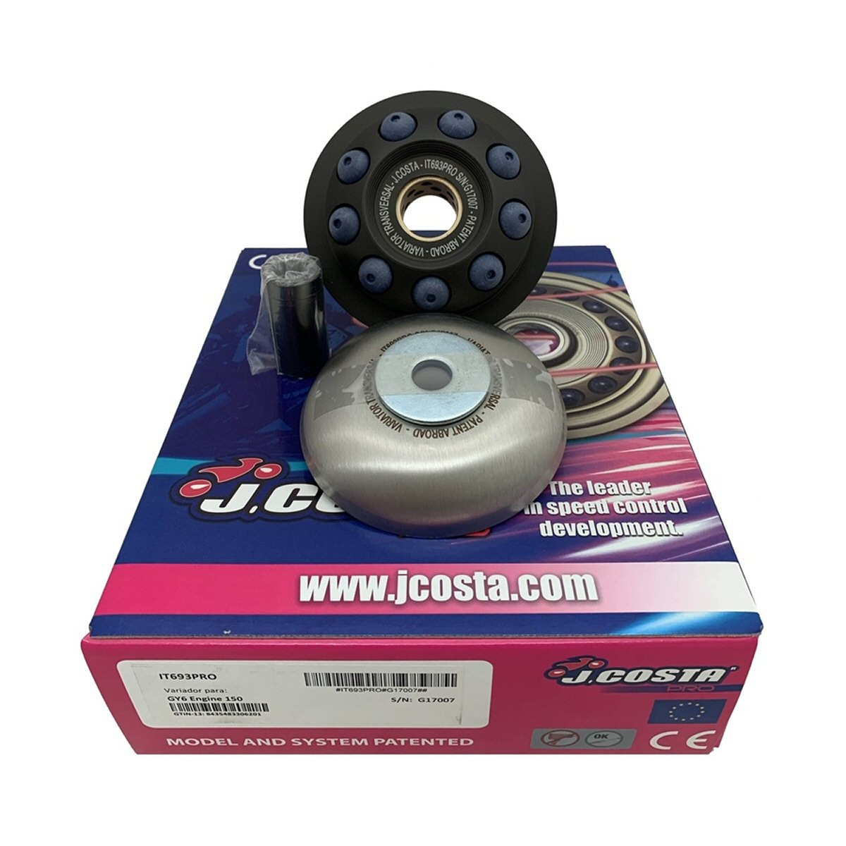 J.COSTA VARIATOR KIT FOR GY6 150cc / 172cc- 11.5G ROLLERS