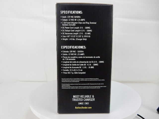 BATTERY TENDER PLUS 12V 1.25 AMP BATTERY CHARGER & MAINTAINER ATV UTV KART BIKE